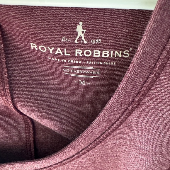 Royal Robbins Metro Melange Shift Dress Plum Knit Travel Water Repellent M - Picture 2 of 6